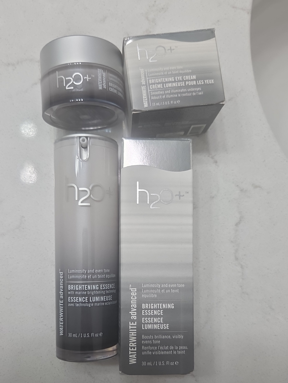 H20+ Brightening Essence & Eye Cream Set New In Box